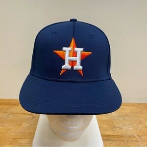 Houston Astros Team MLB Baseball Hat Blue Fitted Cap OC Sports Size L/XL